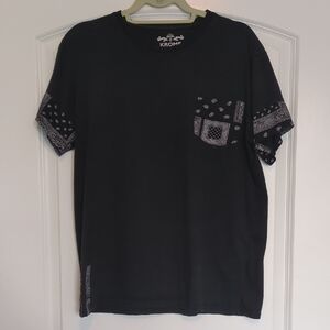 Black Bandana Print Shirt